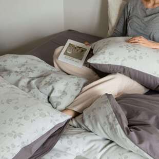 双层套纱四件套纯棉棉被床单全文艺田园风春秋季 床AL2029上用可品