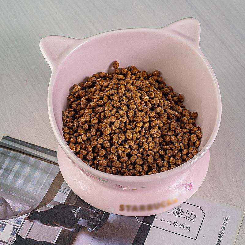 2020陶瓷斜口装猫碗狗盆饰皿容器家居饰宠物装专器用碗陶瓷盆喝水