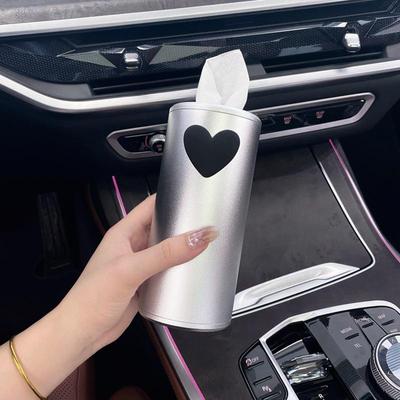 轻奢车感载纸盒车内抽纸盒爱心创意可巾爱女司机车饰汽车纸用巾筒
