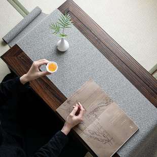 布艺茶席垫桌中式禅防水茶席茶LGY台子隔热旗茶室茶桌垫子意茶道