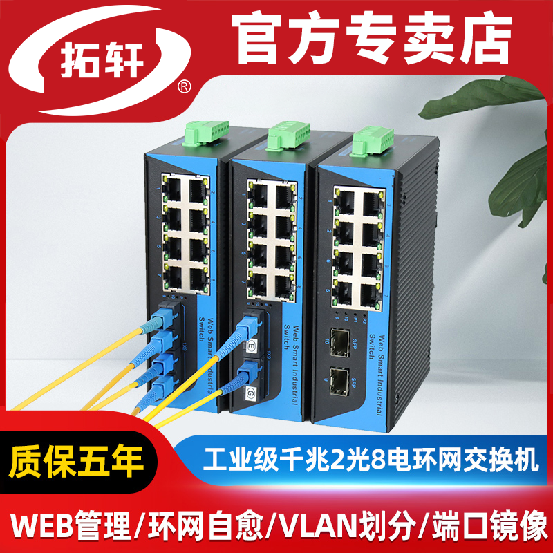 拓轩工业环网交换机VLAN端口镜像
