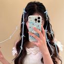 春夏新款 芭蕾风高颜值超仙甜美蝴蝶结发夹粉色丝带侧边夹子发饰品