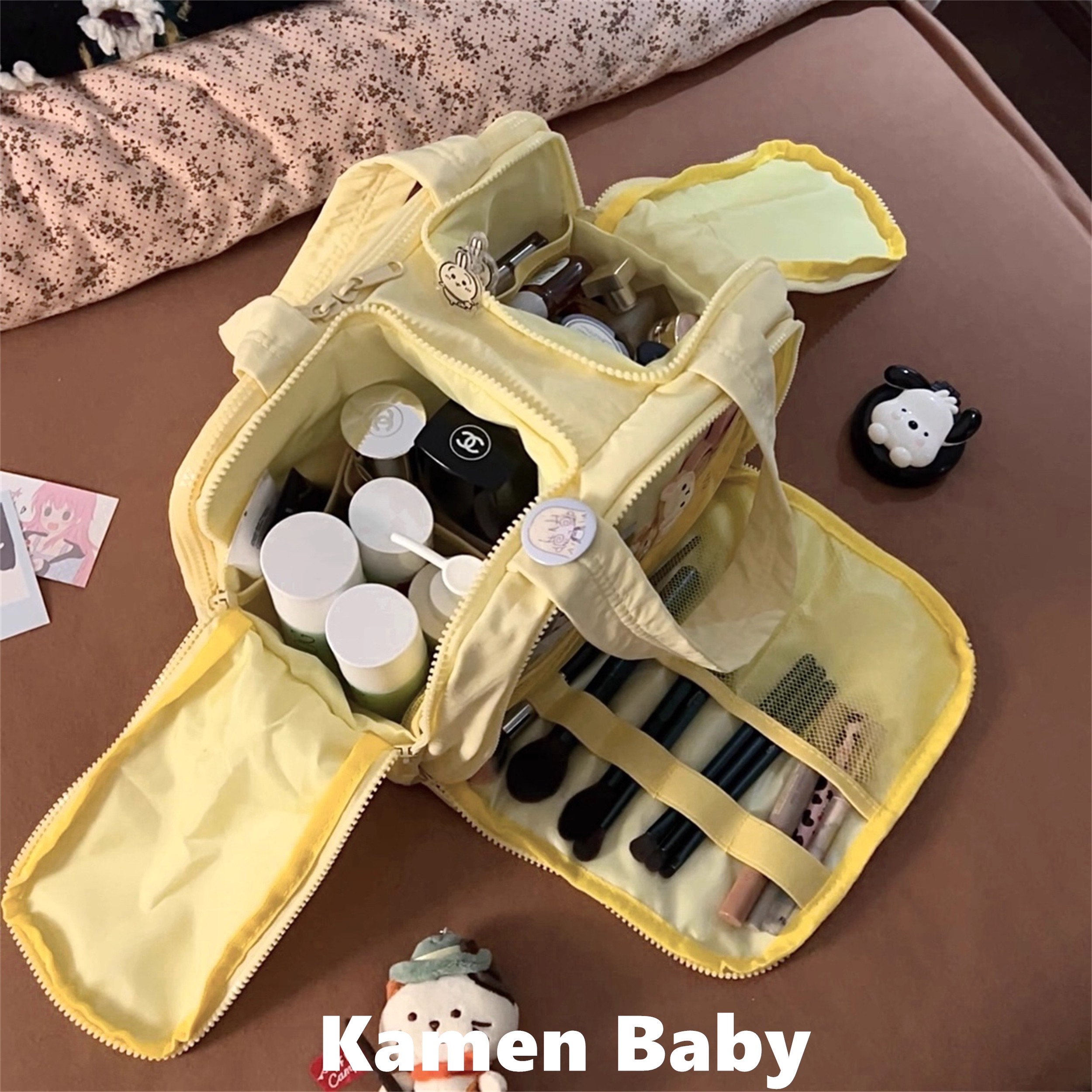 化妆包可挂行李箱2025新款便携式大容量女分区收纳包旅行洗漱包