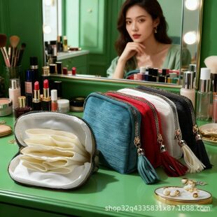 新款首饰收纳包精致高档饰品流苏首饰包便携拉链多层复古收纳包包