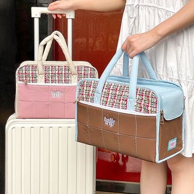 小香风分区化妆包立体不塌大容量