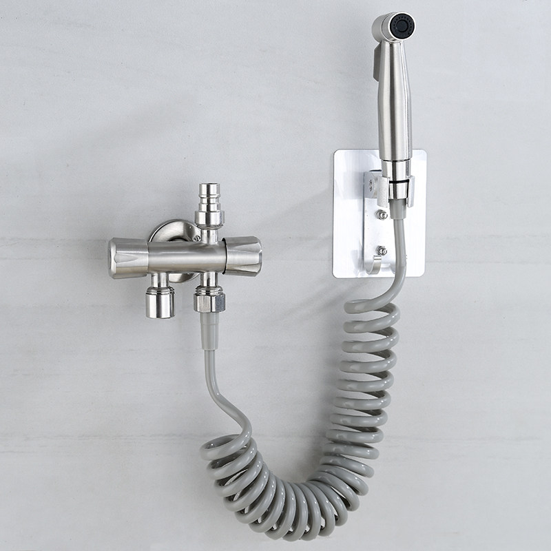 三通分水阀一进三出四通角阀双控带开关多功能一转三水龙头分水器