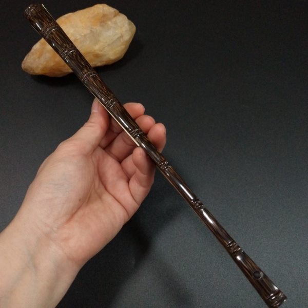 收藏品文玩宣纸折扇9.5寸老料棕竹全芯大挫节扇骨配扇面工艺扇子