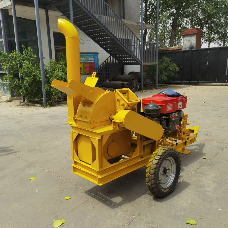 移动菇木木头粉碎机竹子木材破碎机家具厂模板木块木屑粉碎机