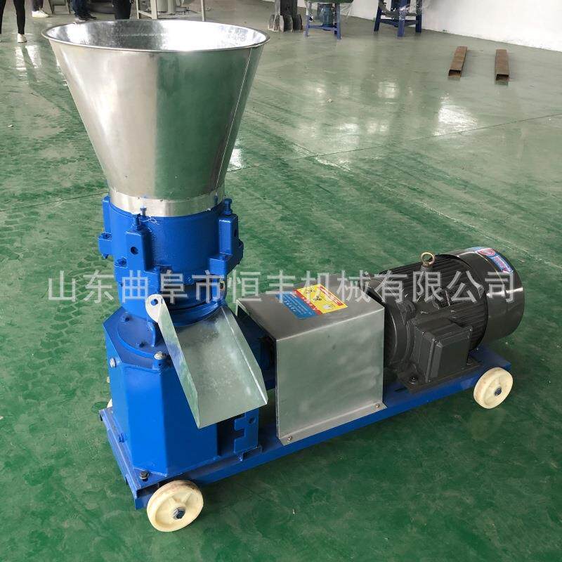 平模400型养殖鱼虾饲料颗粒机草粉树叶颗粒机8马力柴油颗粒机出口