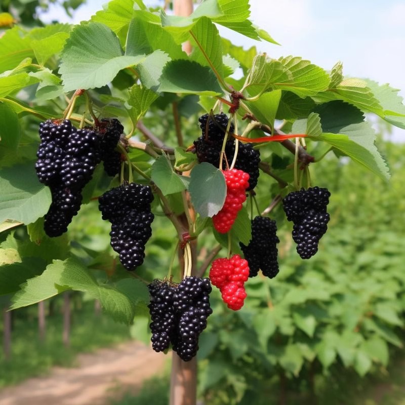 桑树苗桑葚树苗果树苗台湾四季长果大果桑葚苗无籽大十嫁接白珍珠