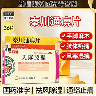 药王山秦川通痹片搭天麻胶囊正品风湿手足麻木祛风除湿活血通络G