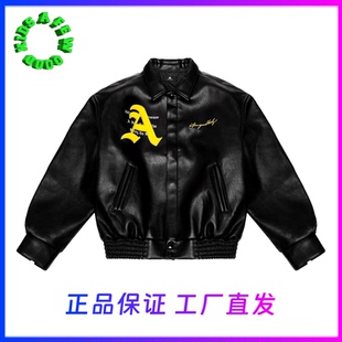 FFF官方AFGK秋冬黑色机车国潮皮衣男士美式街头刺绣皮夹克男外套