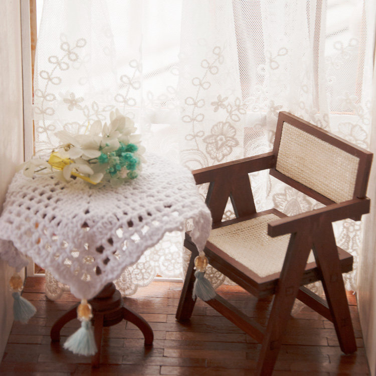 6分BJD小布blythe/怪高azone娃屋家具DIY八角桌仿藤编椅子材料包