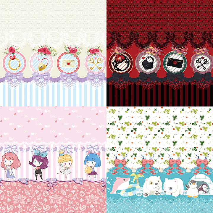【小爱家】娃娃手作布料 娃衣DIY 定位印花 原创定制印花雪纺8月