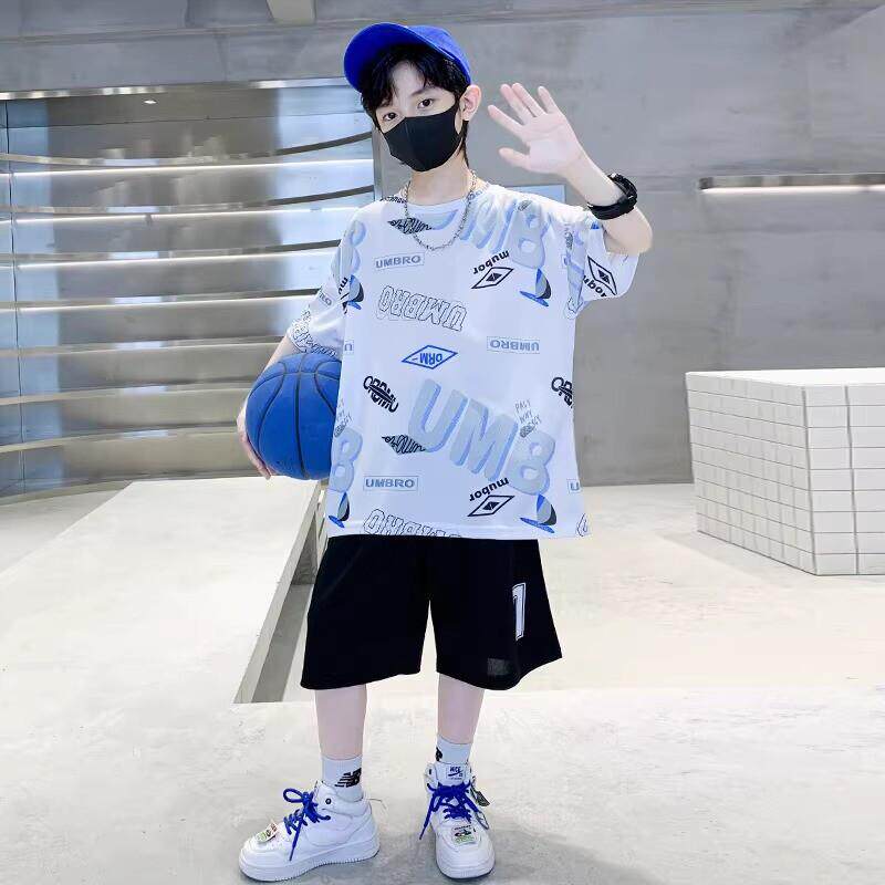 男童夏装短袖套装2026新款中大童速干帅气儿童夏季薄款篮球服运动