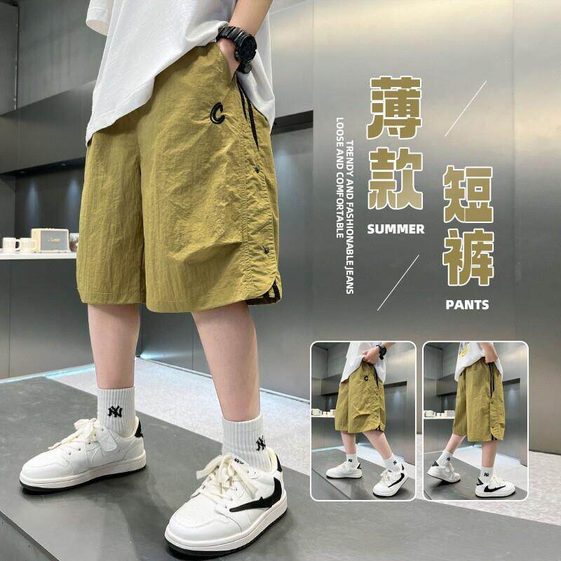 男童夏装短裤2026新款中大童夏季男孩快干薄款儿童运动五分中裤潮
