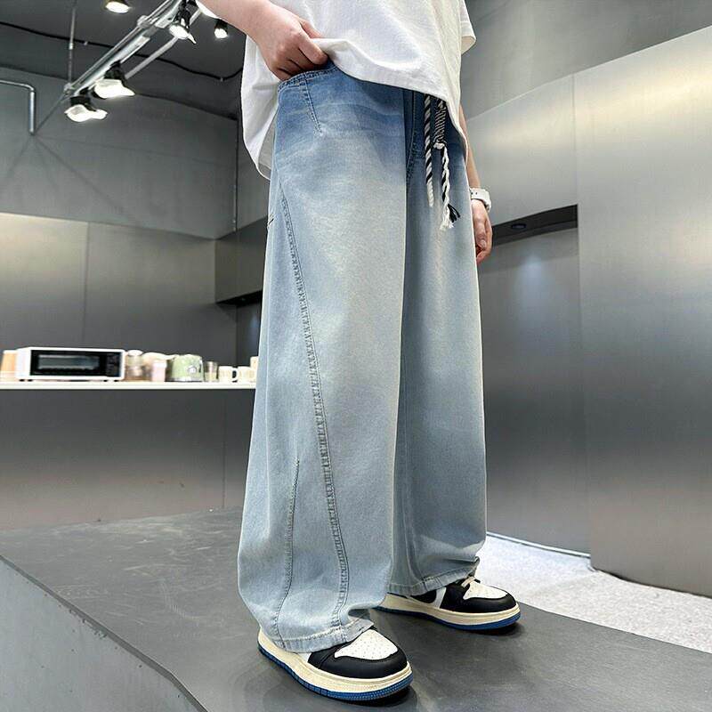 男童裤子牛仔裤夏季薄款2026新款儿童男孩防蚊裤夏装休闲直筒长裤