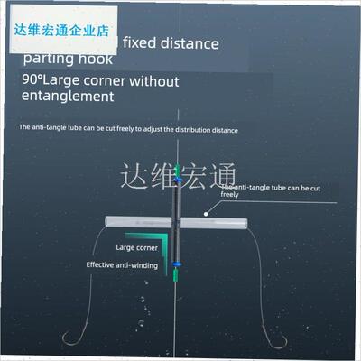 鱼十字形钩钓鱼配件不锈钢闷杆线套欧洲Q钓鱼组防缠结配件.
