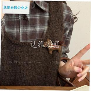 年开运可爱毛绒布艺p红色小马胸针女款大衣毛衣装饰别针配饰品.