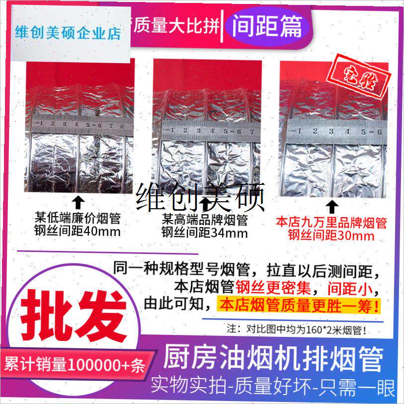 l厨房抽油烟机排烟管o加长加厚铝E箔软管烟道排U风管出风口导风
