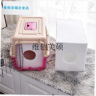 l航空箱内胆加厚冬季猫箱狗外出笼窝保温棉加O热防寒托运猫咪用防