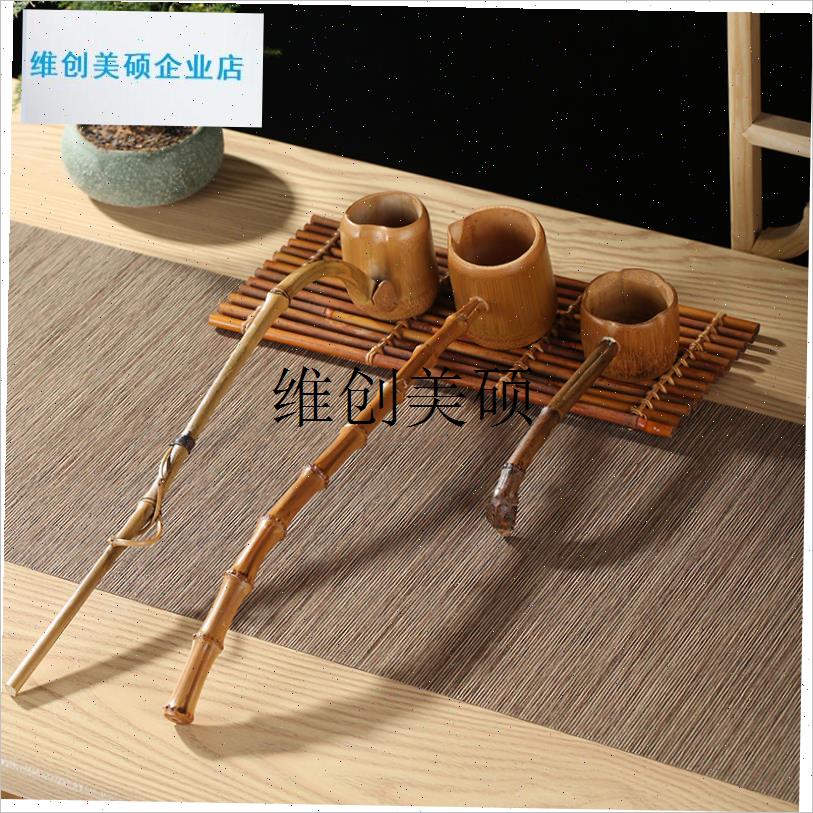 l竹制水瓢打酒勺竹舀水勺打水器A打酒器木瓢长柄茶勺覆古分茶勺茶