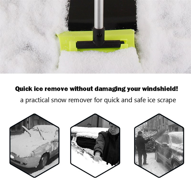 极速Extendable Snow Shovel Ice Scraper Snow Brush V180 Degre