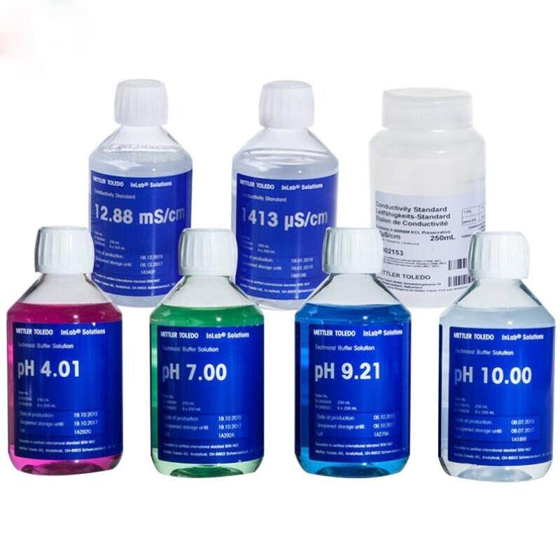 化科梅特勒PH标准缓冲溶液酸度计校准电极保存液PH电导液250ml瓶