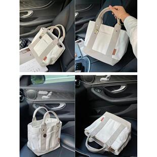 多兜子帆布包手提便当包饭盒袋午餐带饭上班族通勤手拎分隔层加厚