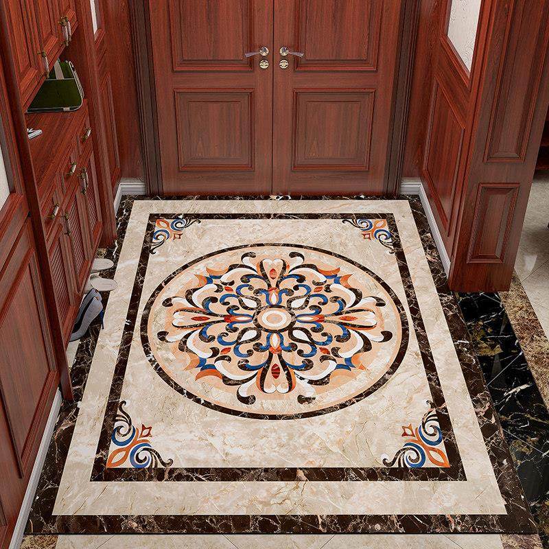入户门地垫PVC可擦洗欧式皮革脚垫玄关进门垫家用门口地毯可裁剪