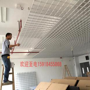 吊顶材料自装铁铝格栅吊顶网格天花板装饰葡萄架塑料木纹简易方格
