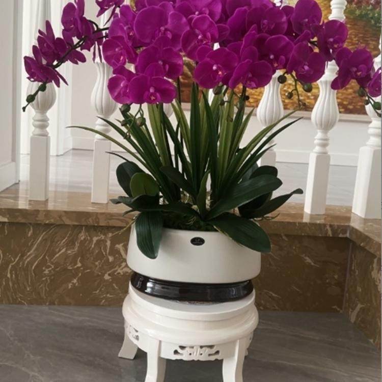 欧式白色实木花架客厅家用花台木质吊兰圆形落地盆景花盆鱼缸包邮,住宅家具,花架/花几,淘宝优惠券,粉丝福利购,淘宝优惠卷