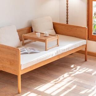 MUMO木墨床榻简易原木简约实木床黑胡桃樱桃木新中式罗汉床