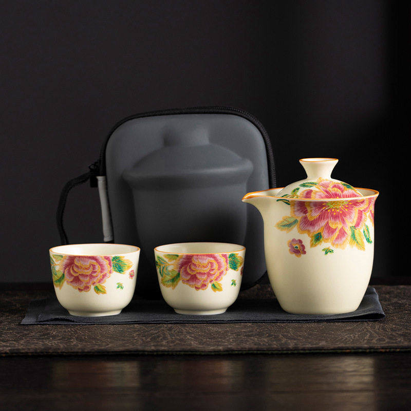 哑光旅行茶具套装户外车载露营便携式快客杯功夫茶具商务伴手礼,餐饮具,旅行茶具,淘宝优惠券,粉丝福利购,淘宝优惠卷