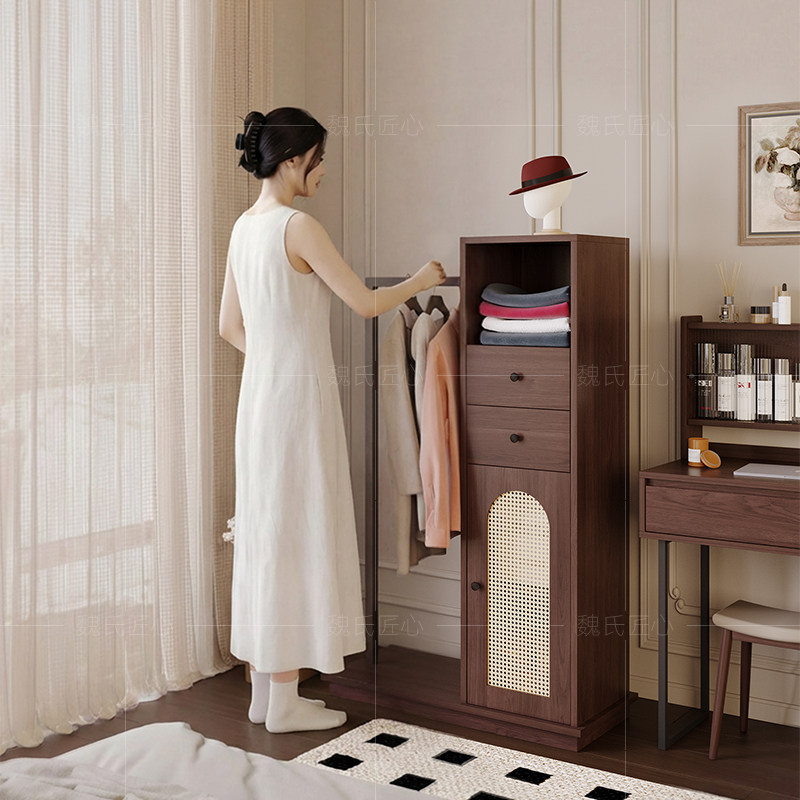 法式复古落地衣帽架卧室收纳柜一体柜中古风家用多功能新款挂衣架,住宅家具,衣帽架,淘宝优惠券,粉丝福利购,淘宝优惠卷