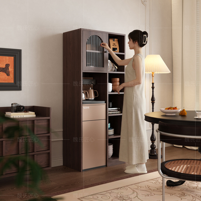 法式复古餐边柜厨房饮水机储物柜