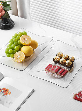 包邮风物水果盘2024新款颜值摆件客厅茶几家用轻奢档茶点盘