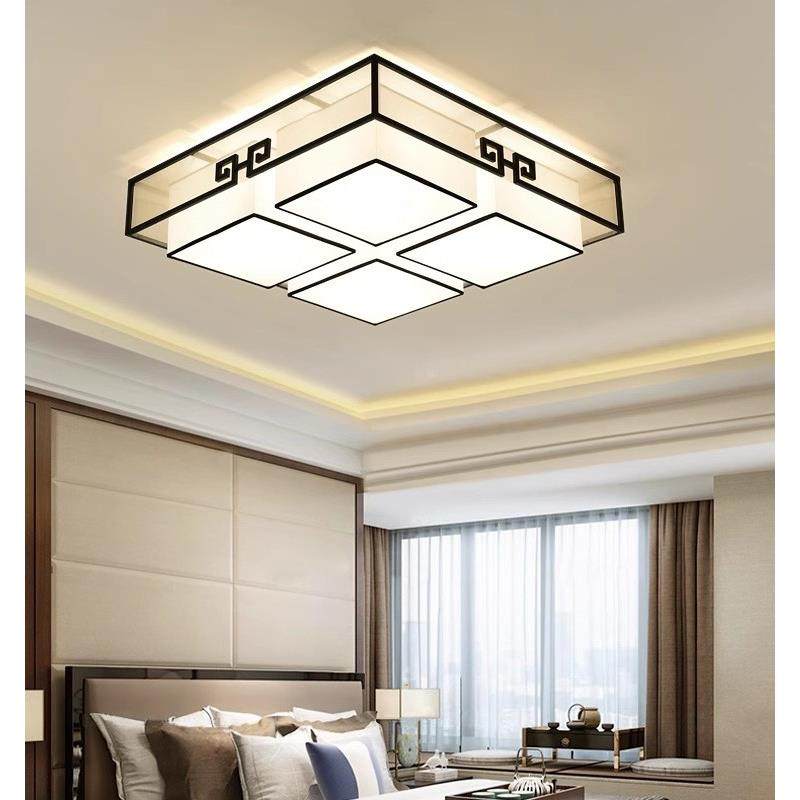 新式吸顶灯L中E房D客厅灯长方中形个性灯国风书266餐厅灯问下卧室