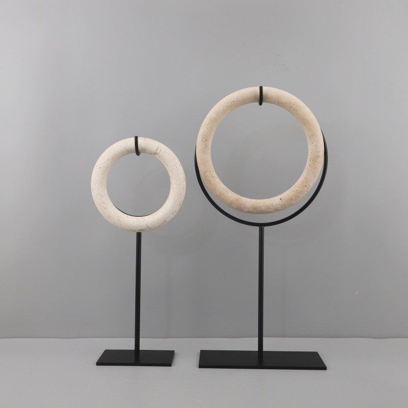 0025客新中式创意绞丝圆环树脂摆件样房家居玄关饰厅软板装品桌面,家居饰品,装饰摆件,淘宝优惠券,粉丝福利购,淘宝优惠卷