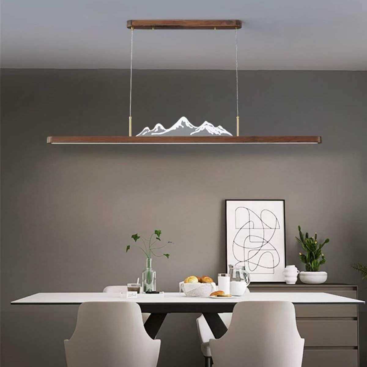 140餐厅灯胡意室桃餐厅吊灯现代简约新中式禅茶实木长条书房餐木,家装灯饰光源,智能吊灯,淘宝优惠券,粉丝福利购,淘宝优惠卷