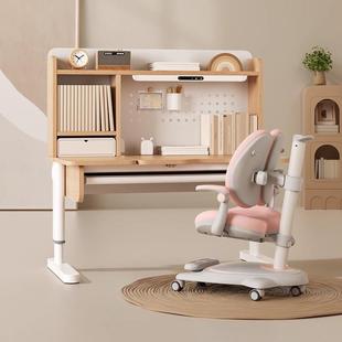 C实木生儿童口学习桌实木书桌学课桌FNW写字桌椅可升小降