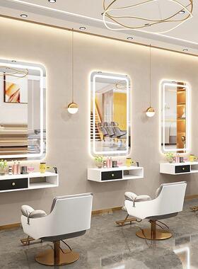 网镜潮用款剪发发廊专美灯轻红奢发镜台理发店镜台带镜子单100497