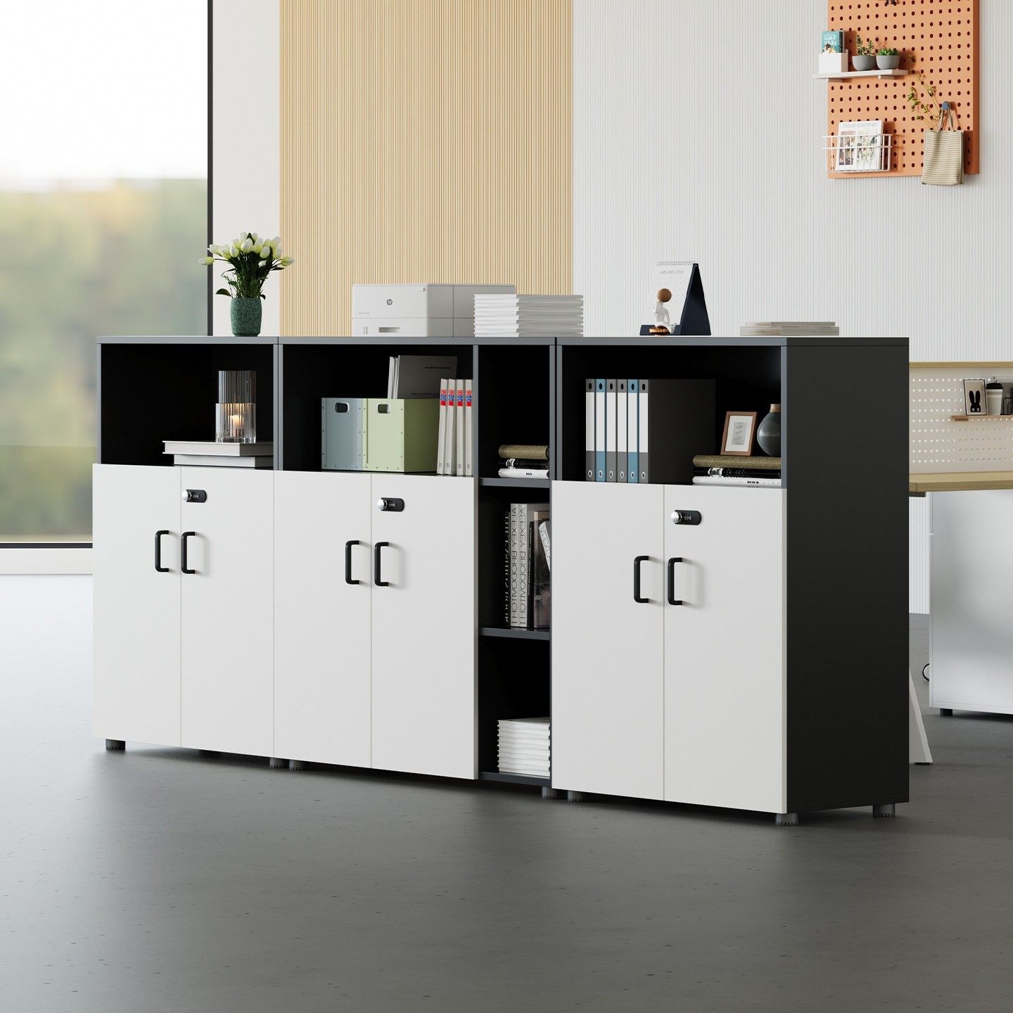 办公室文件柜矮柜储物柜木质隔断文件柜子带密码锁档案资料办公柜,商业/办公家具,文件柜,淘宝优惠券,粉丝福利购,淘宝优惠卷