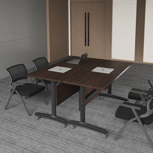 拼接会议桌培训桌椅组合移动办公桌长条桌教育机构折叠培训桌课桌