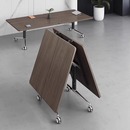 可折叠会议桌培训桌椅组合可移动拼接长条桌多功能伸缩大书桌长桌