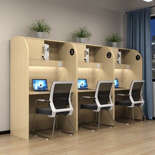 自习室学习桌沉浸式ai自习室考研书桌自习桌共享自习室隔断桌椅
