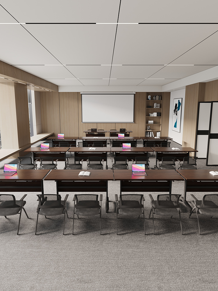 折叠培训桌椅组合拼接会议桌折叠长条桌培训班课桌移动简约办公桌