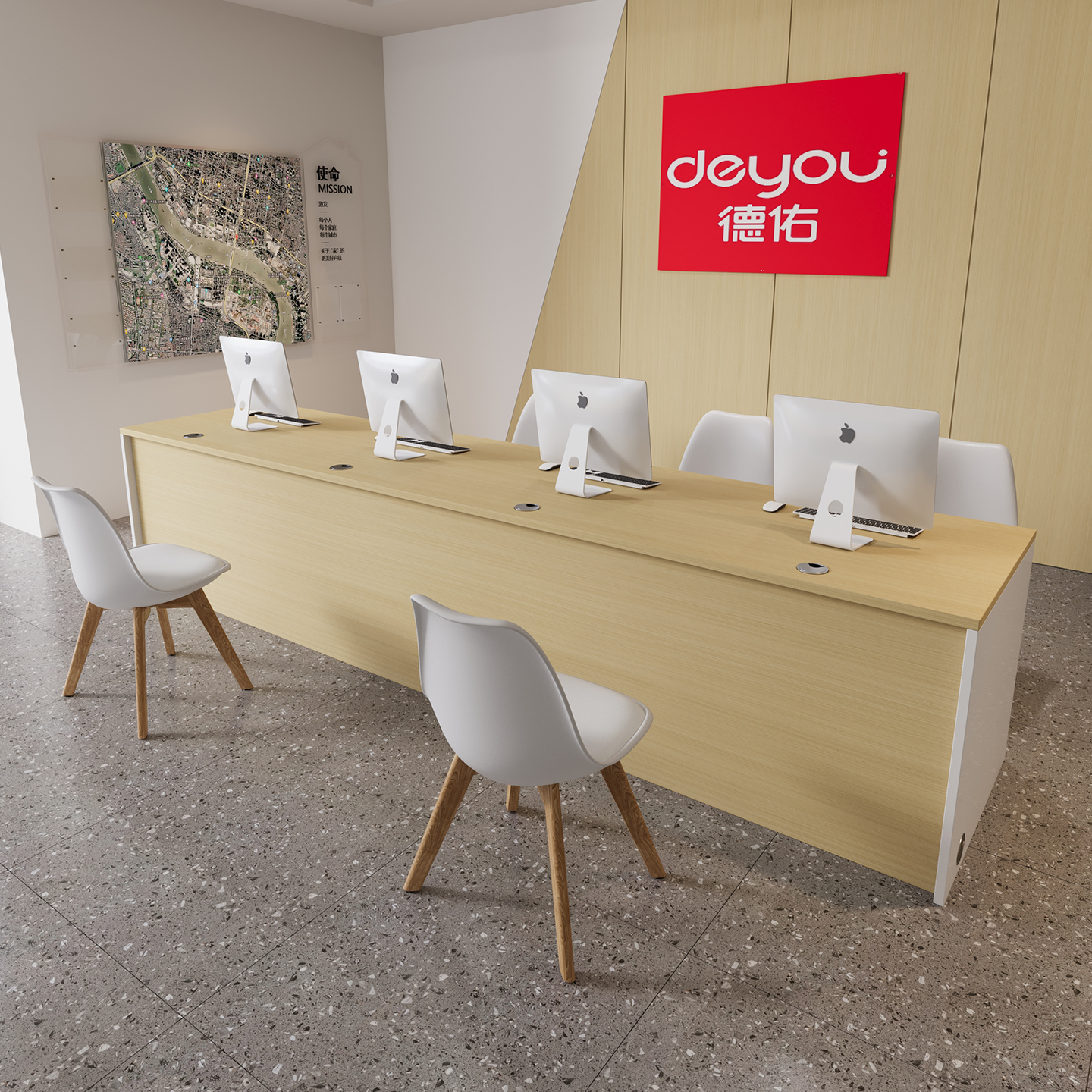 职员办公桌椅组合简约现代