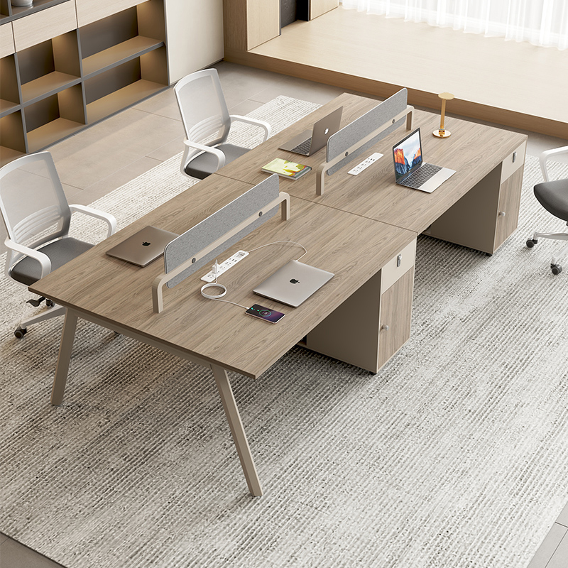 简约现代办公室桌子屏风工