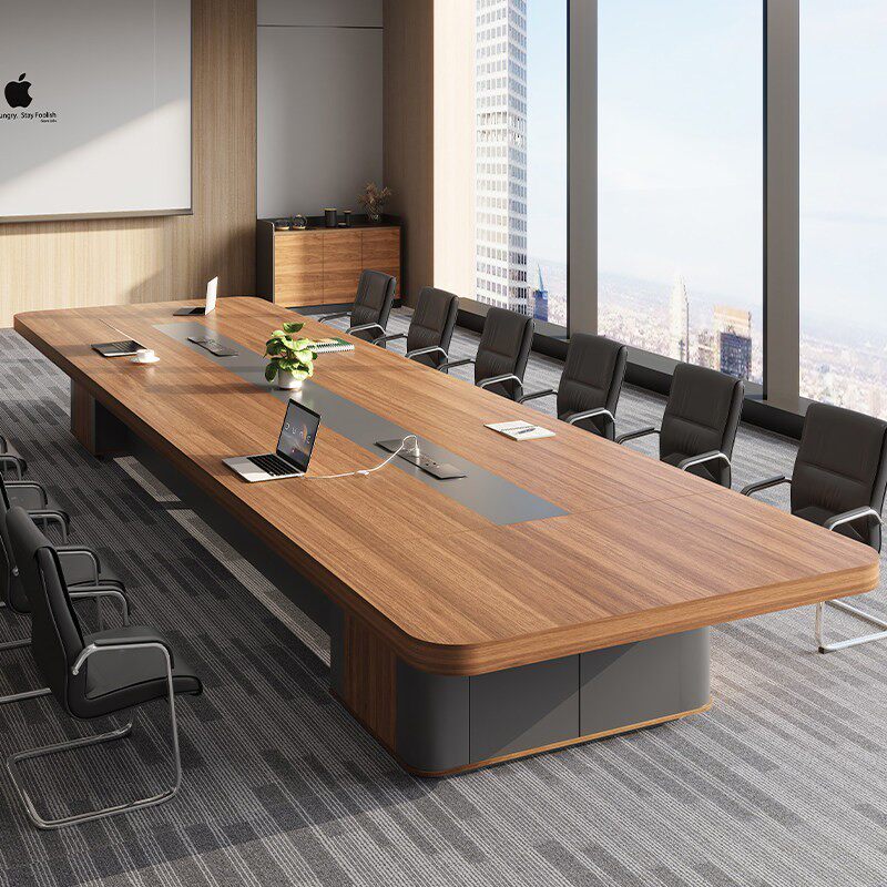 大型会议桌办公室洽谈接待桌椅组合烤漆会议桌长桌简约现代高档